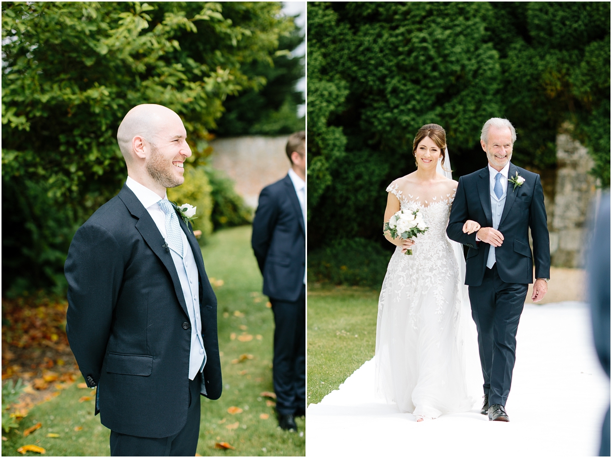 Outdoor ceremony at Notely Abbey