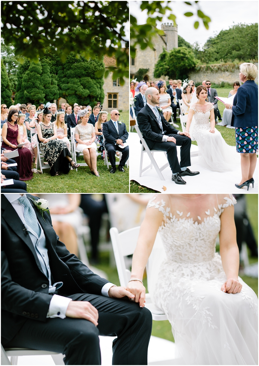 Outdoor ceremony at Notely Abbey