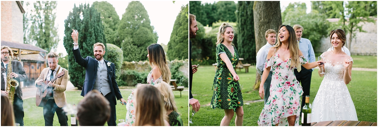 guests dancing in garden at Notely Abbey