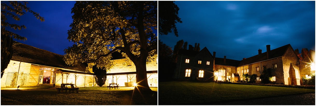 Notley Abbey by night