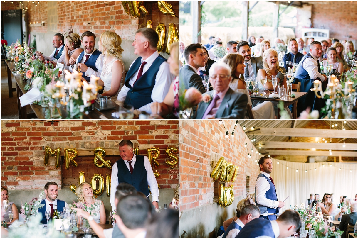 Wedding speeches at Warborne Organic Farm Wedding