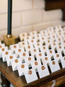 Place cards for wedding