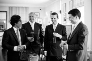 Groom and ushers at The Goodwood Hotel