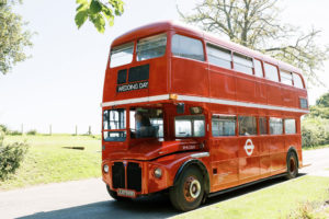 wedding bus at Goodwood House