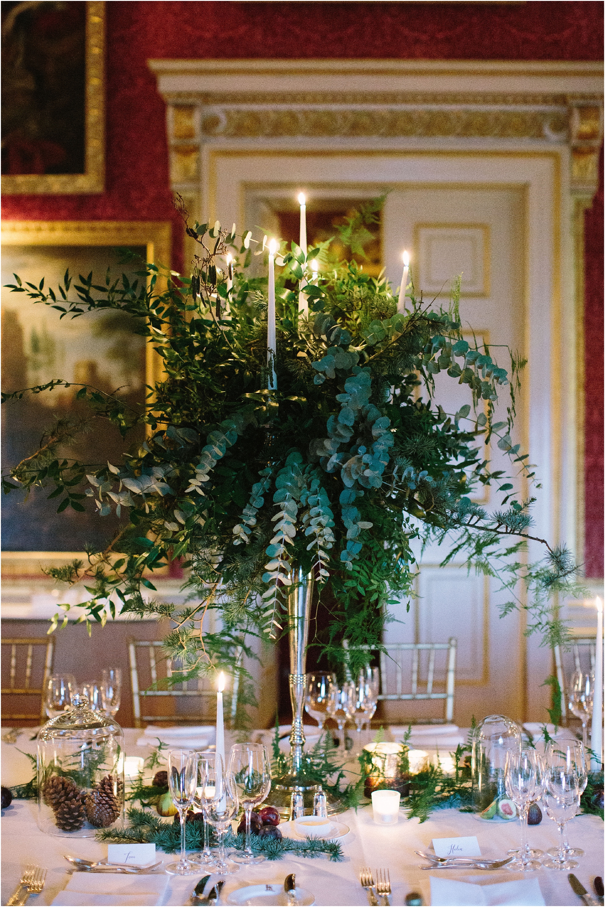 Dining room at Goodwood House wedding