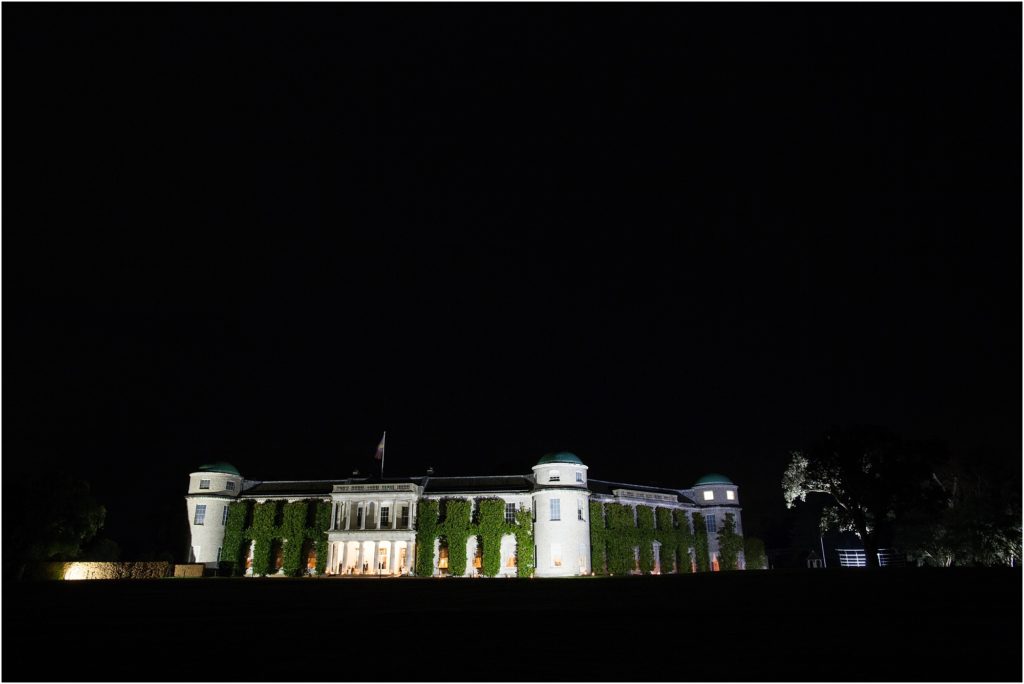 Goodwood House by night