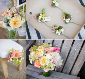 colourful spring wedding flowers