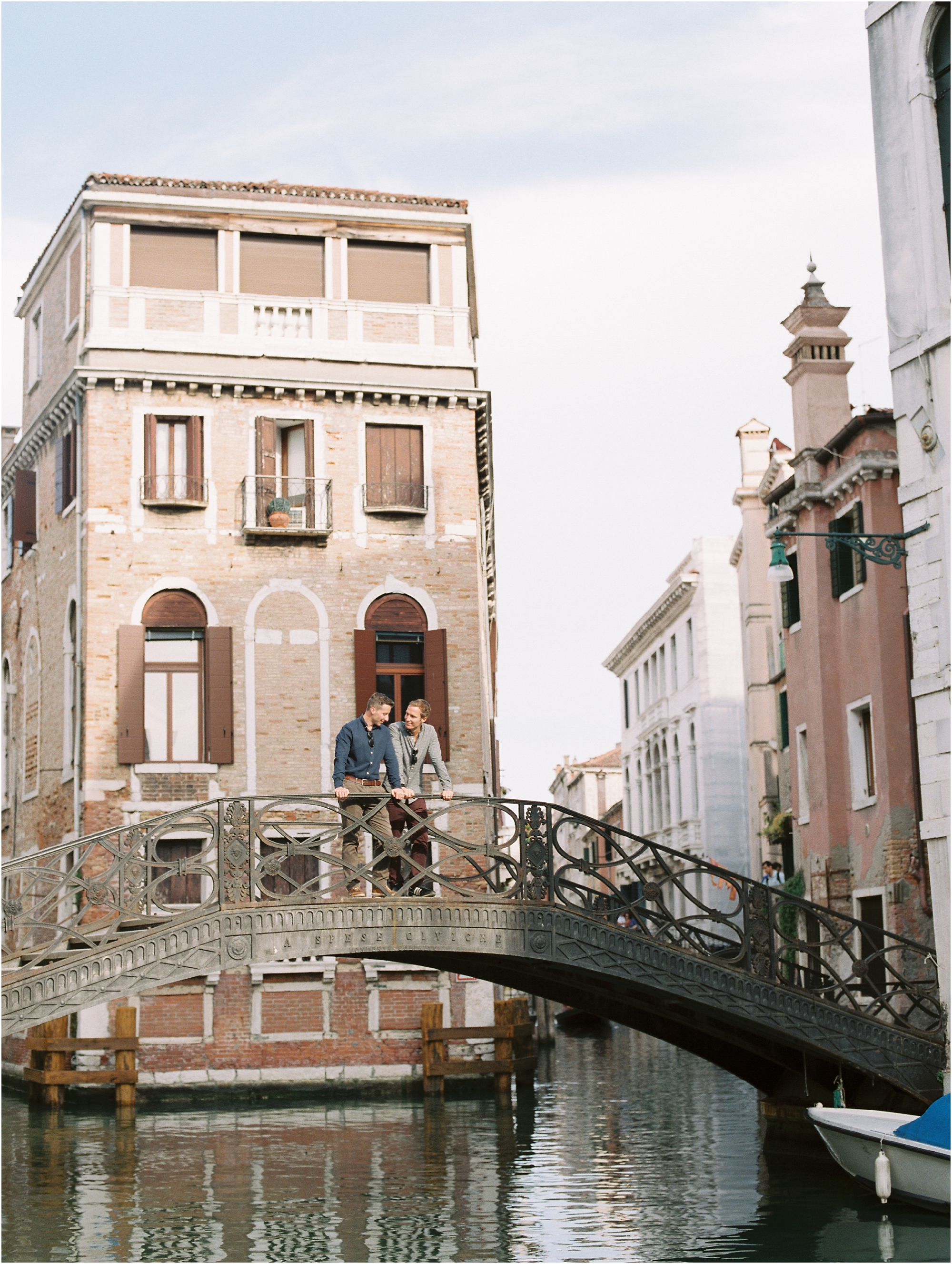 Couple on bridge in Venice 