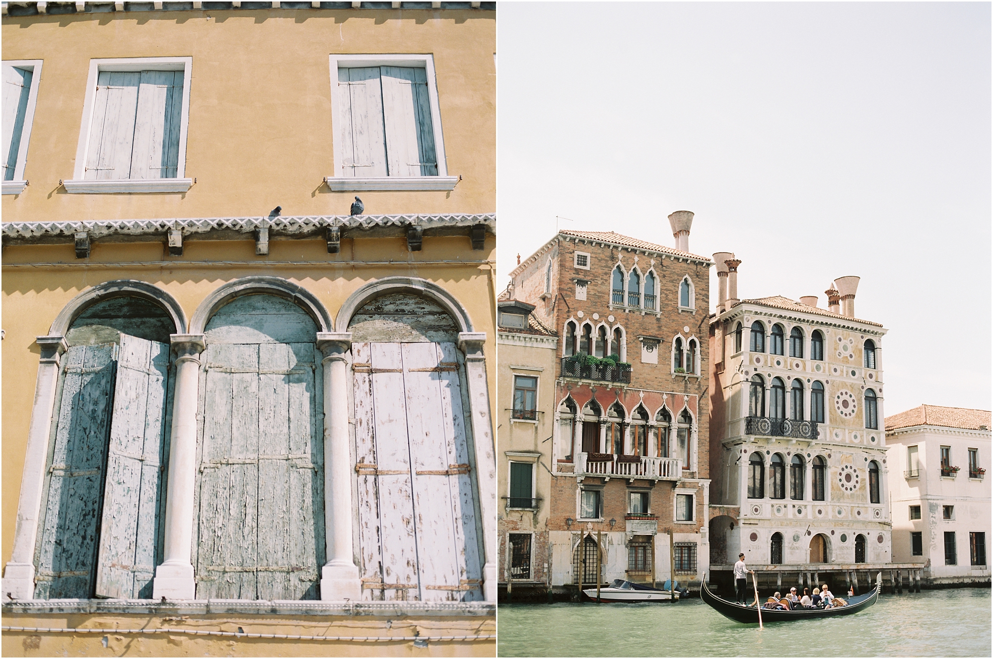 Buildings along canal in Venice Italy
