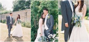 Bride and groom at Chiddingstone Castle