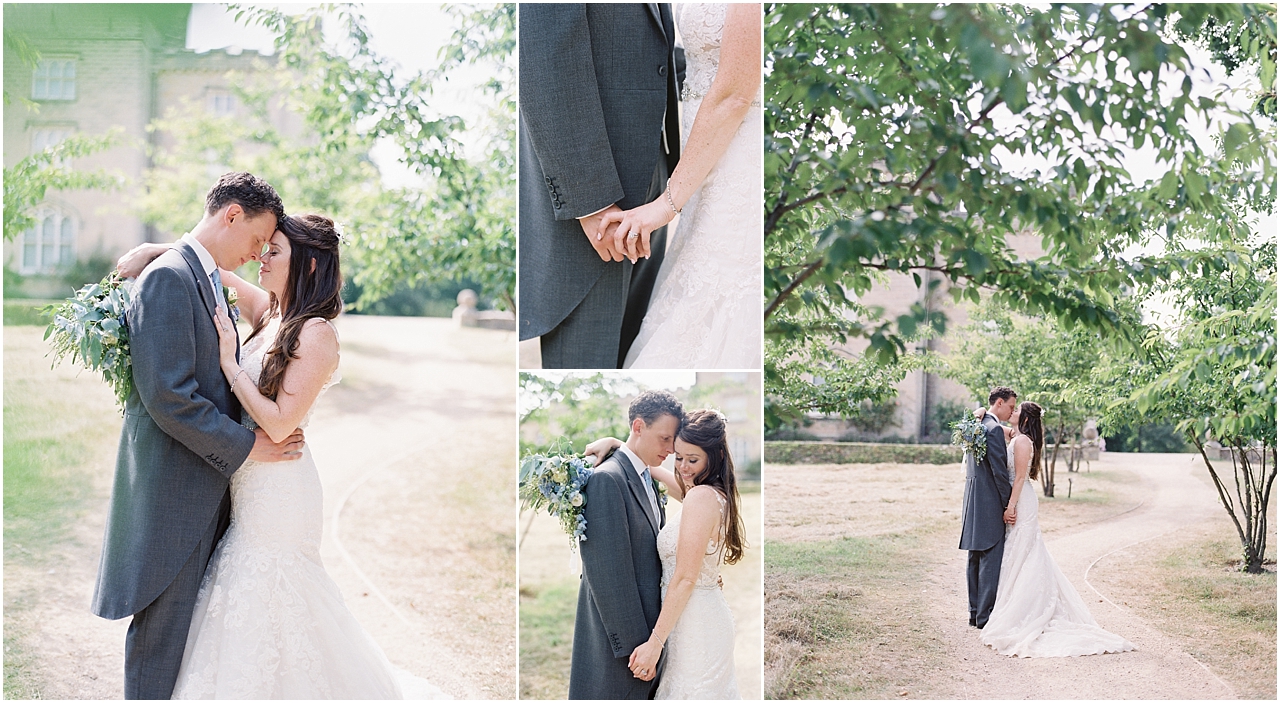 Bride and groom at Chiddingstone Castle