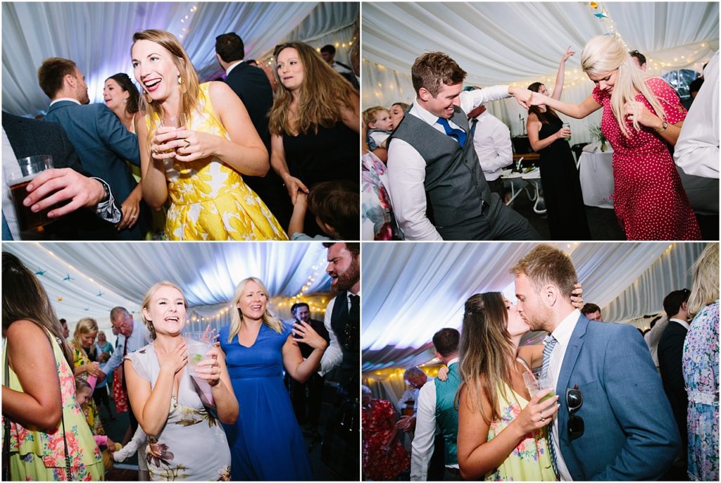 Guests dancing at wedding