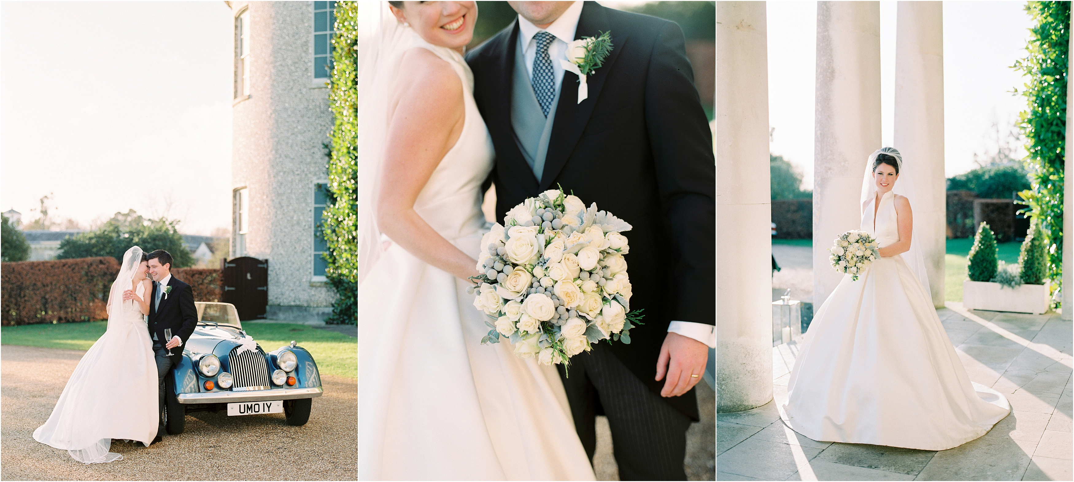Bride and groom at Goodwood House