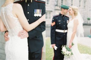 Military bride and groom