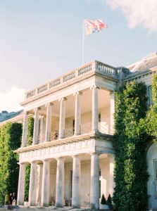 Goodwood House captured on film on a sunny winters day