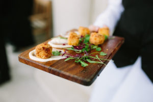 Wedding canapes at Stansted House wedding