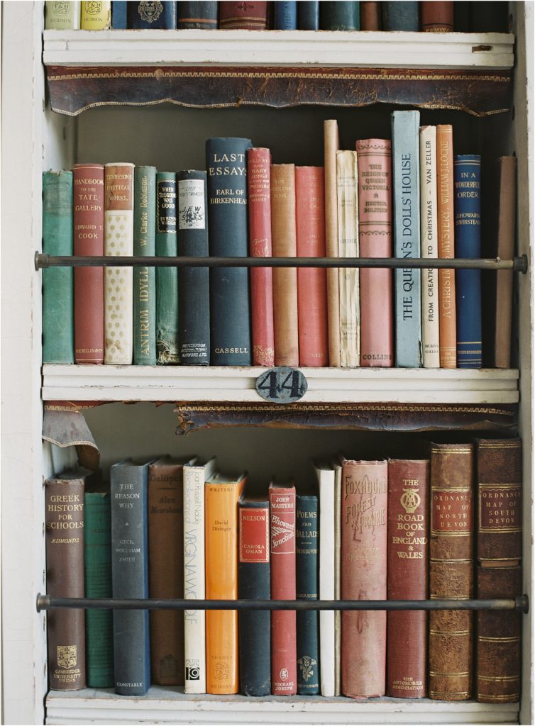 bookshelf at St Giles House Wimborne
