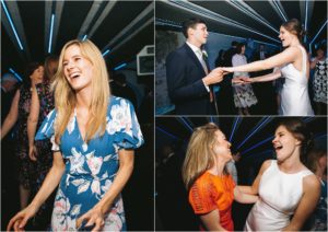 Wedding dance floor in the basement of St Giles House