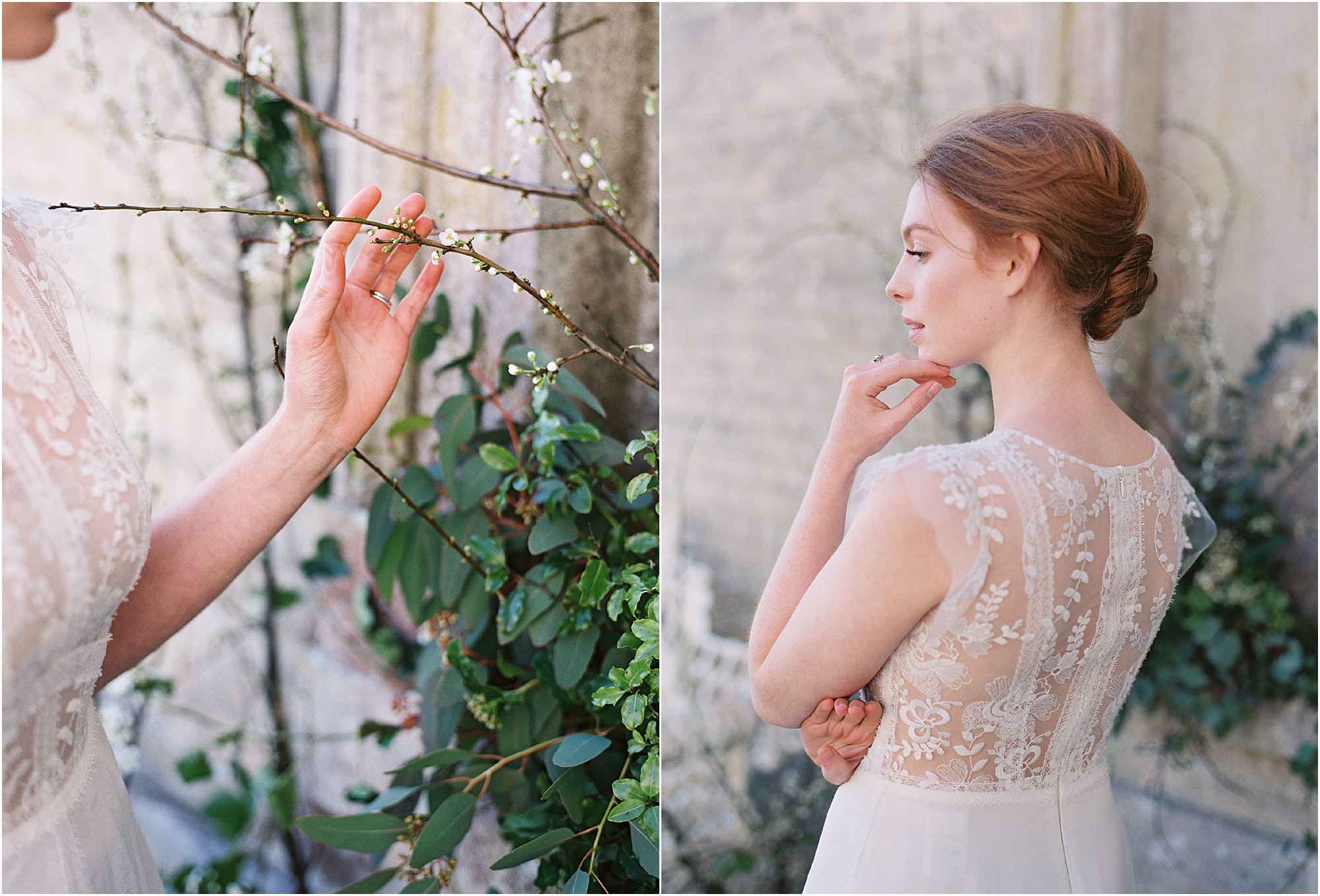 Timeless red haired bride at Somerley House wedding venue