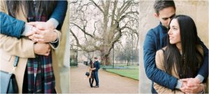 Happy couple in the grounds of Magdalen College Oxford