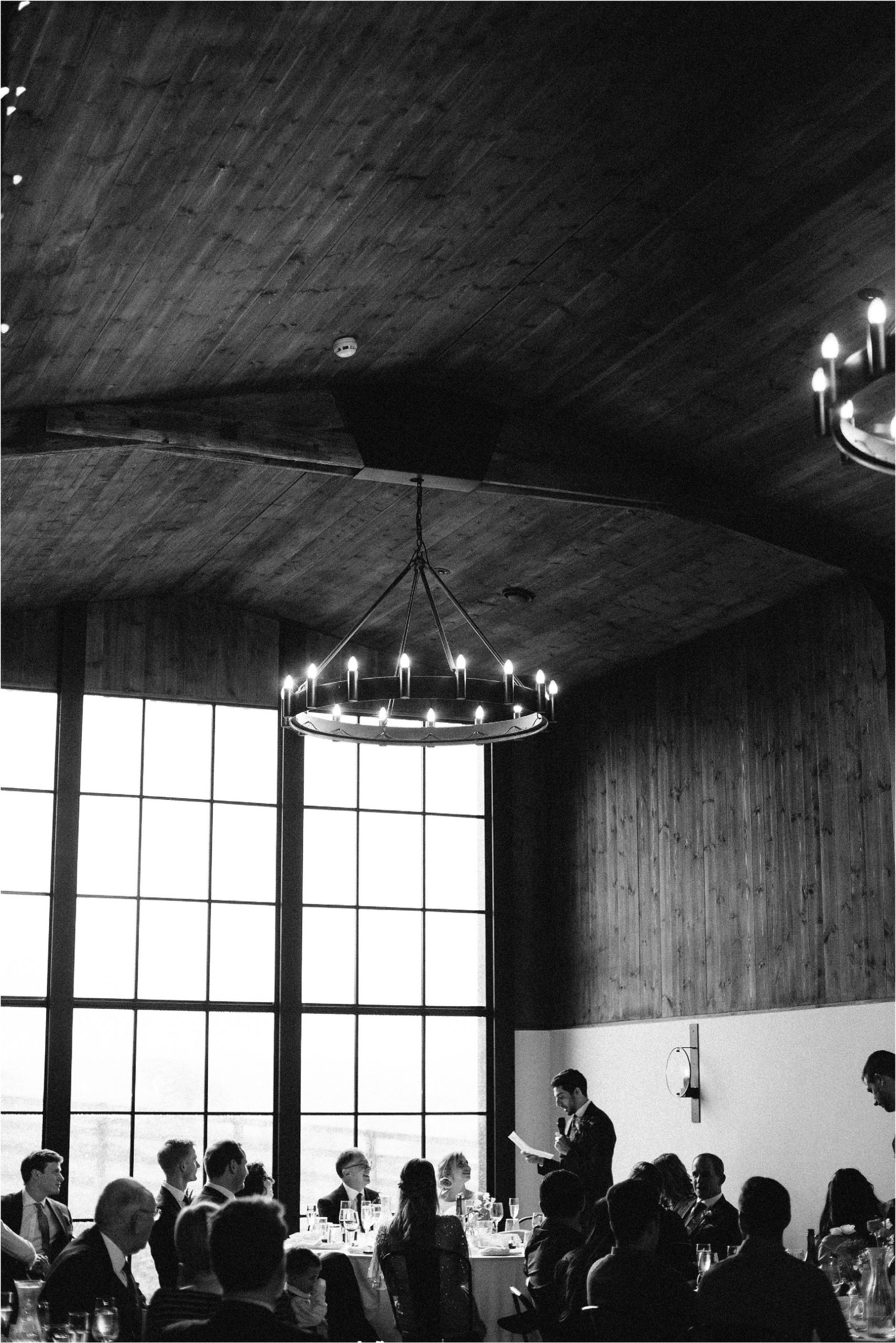 black and white photo of wedding speech photography