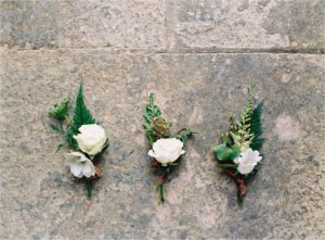 Autumn wedding buttonholes