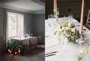 Autumn wedding table set up