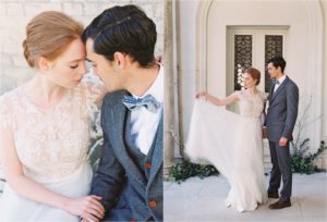 Romantic wedding couple