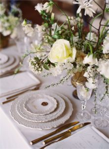 table setting for wedding breakfast