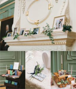 unique decorations at elegant English wedding