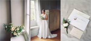 Bride getting ready at Thorpe Manor wedding venue