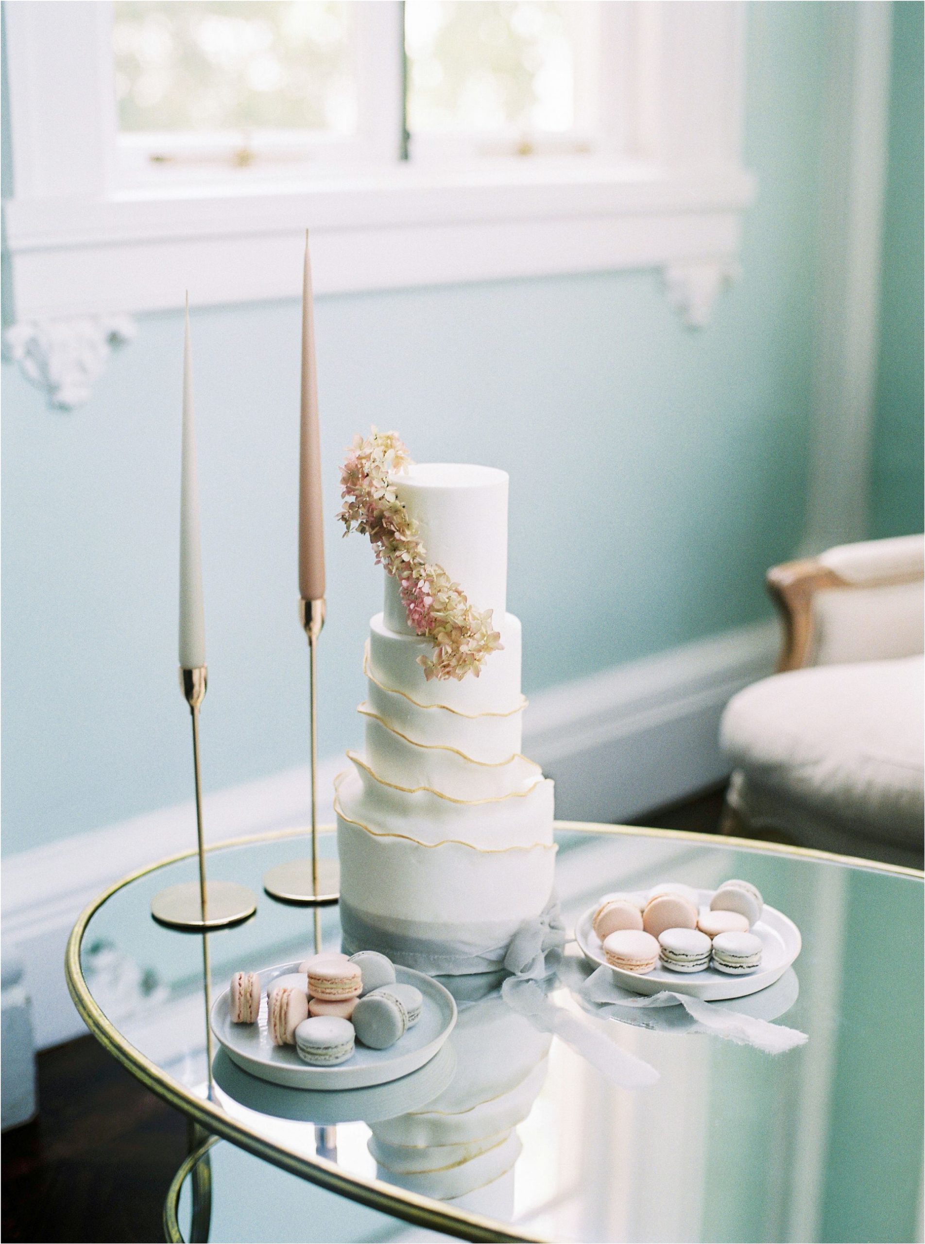 wedding cake captured by UK film wedding photographer