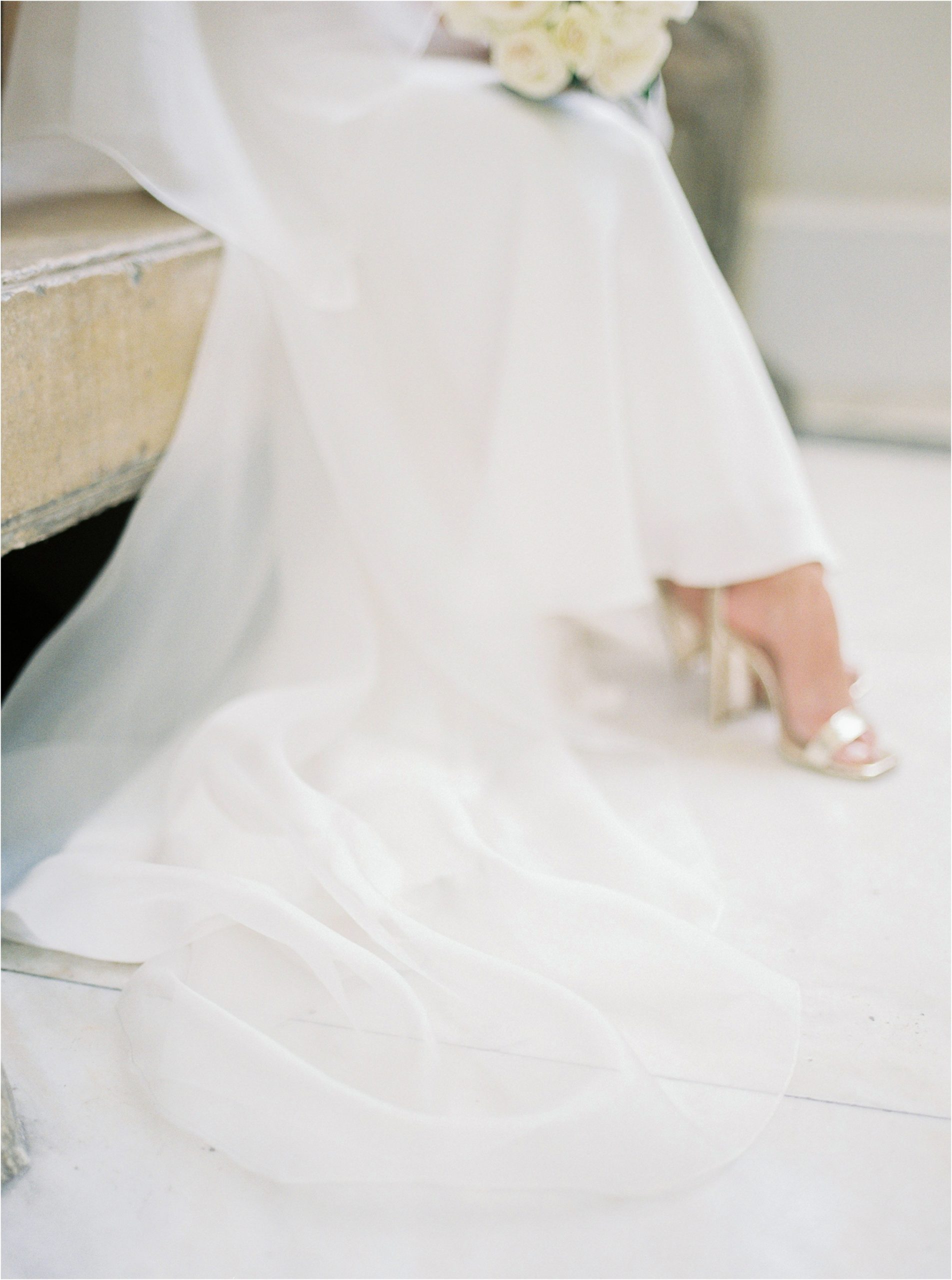 soft romantic image of wedding veil 