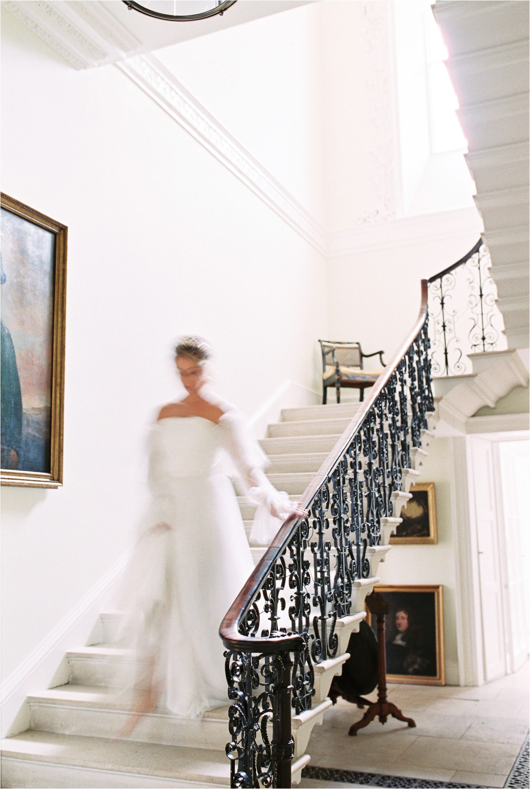 the staircase at Came House wedding