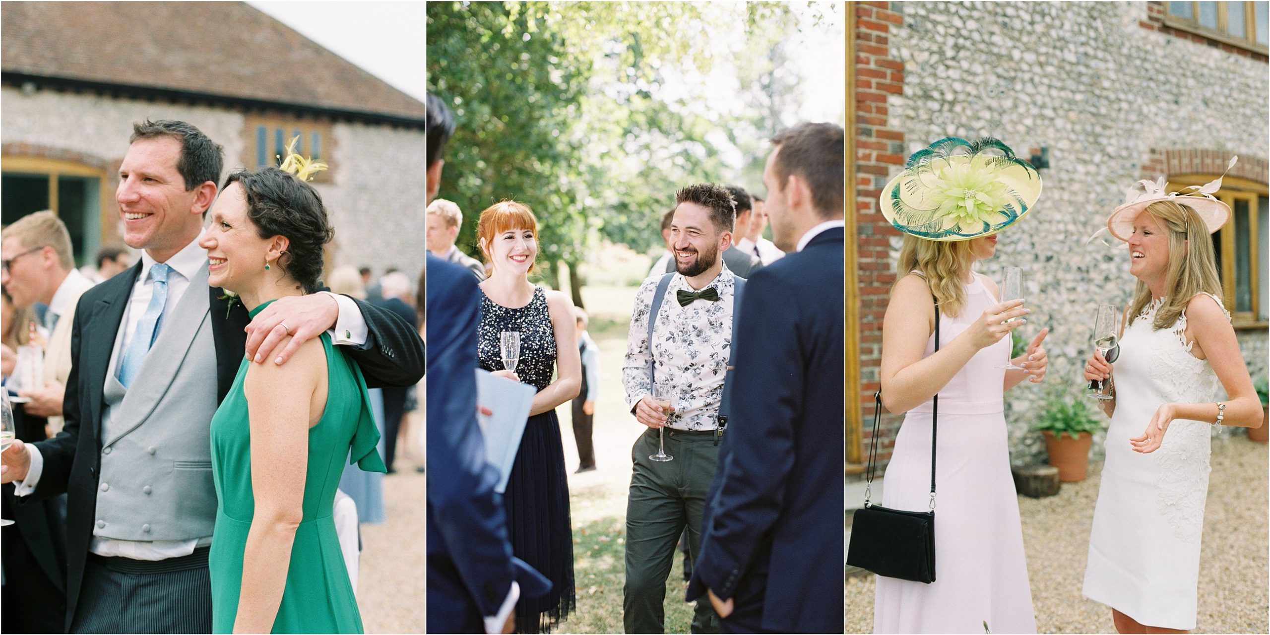 relaxed wedding photographer captures guests hugging