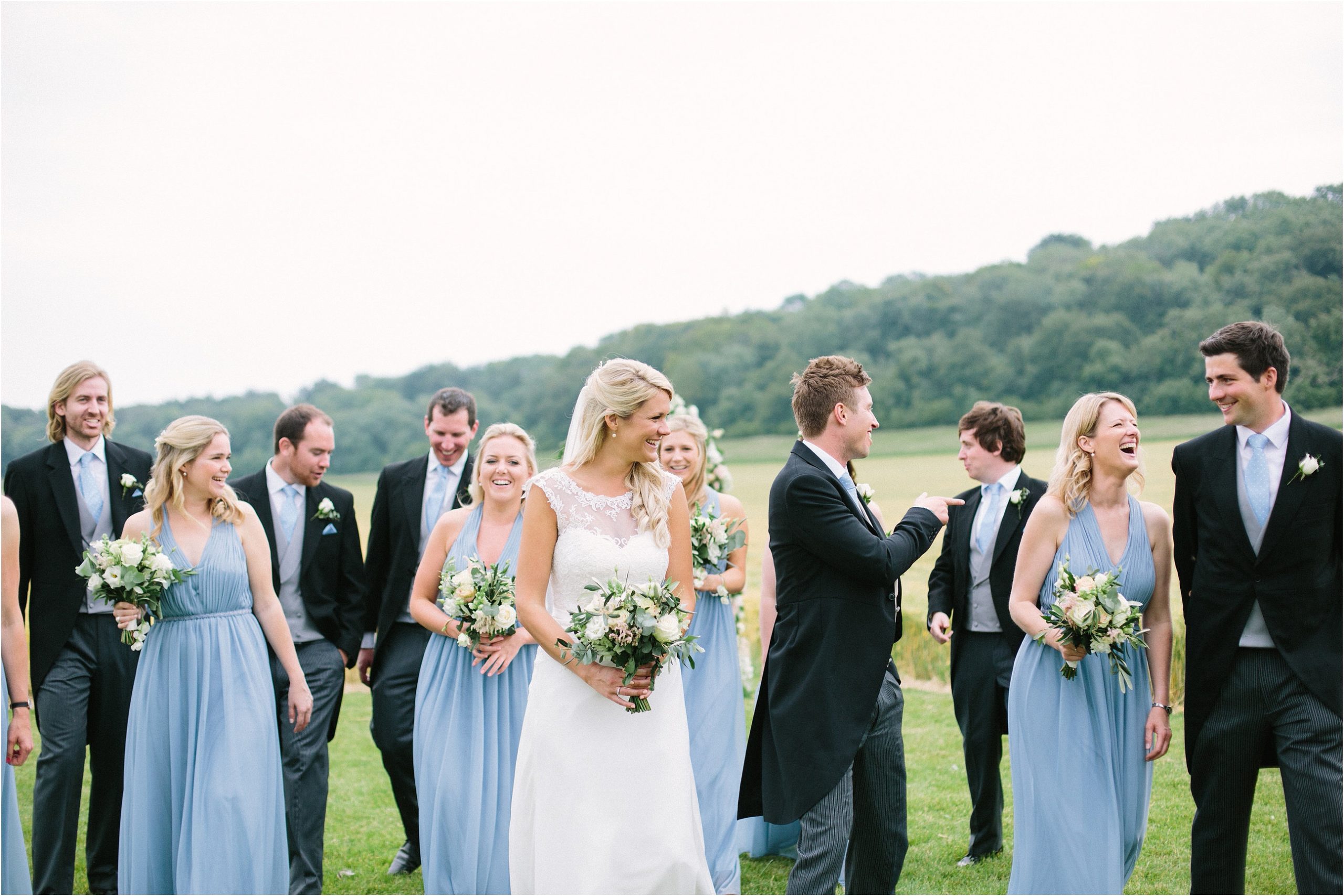 relaxed wedding photography bridal party