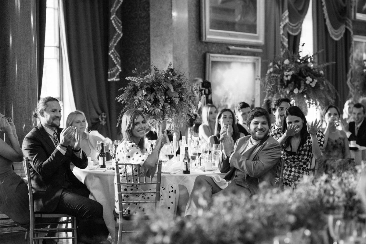 wedding guests at Goodwood House