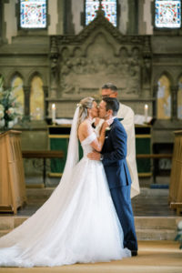 first kiss Cowdray House wedding