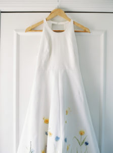 Hand embroidered wedding dress