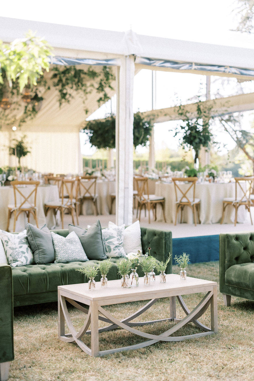 Garden marquee wedding green white and blush. Apples, Ferns, olive branches and terracotta 