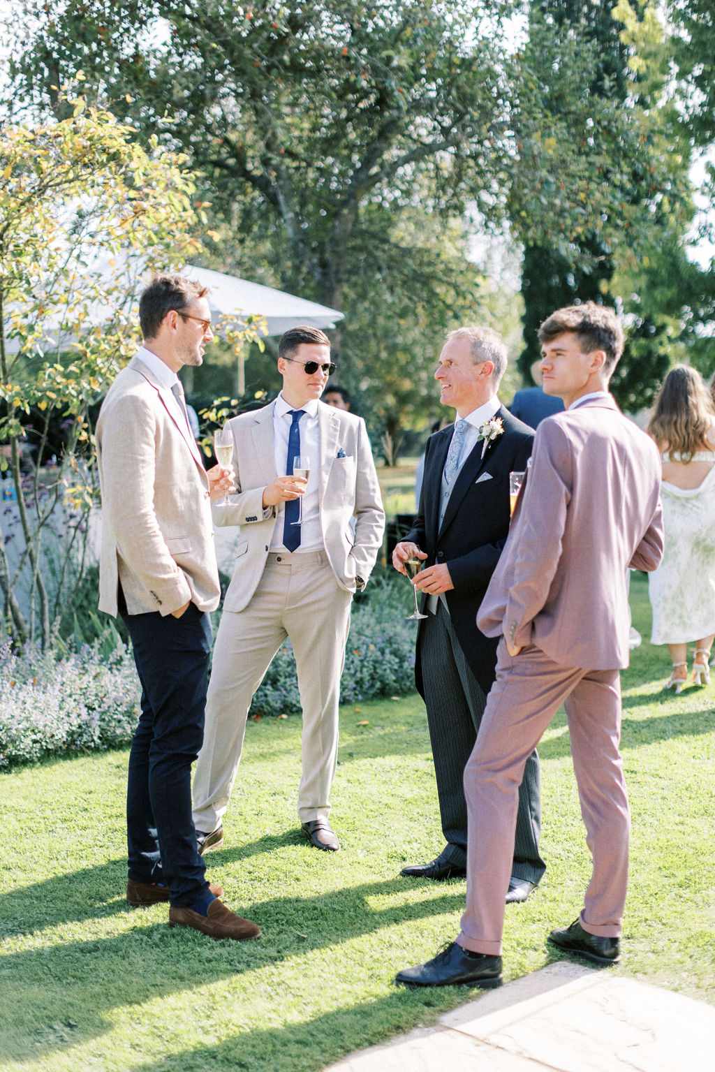 Guests in garden wedding