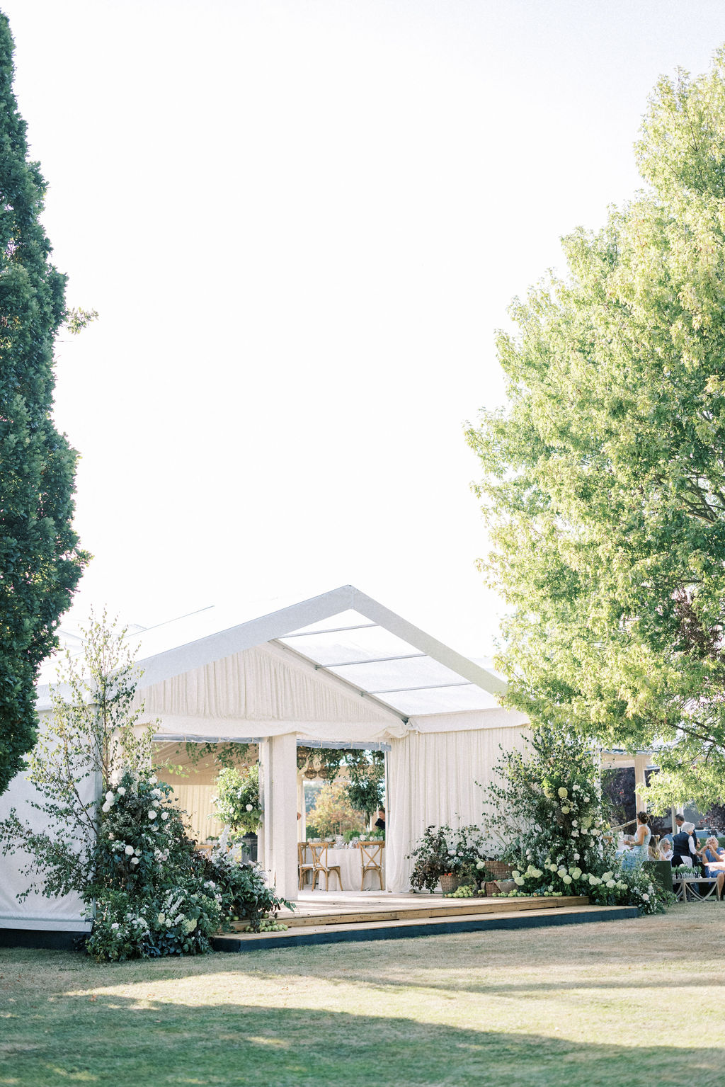 Garden marquee wedding in summer