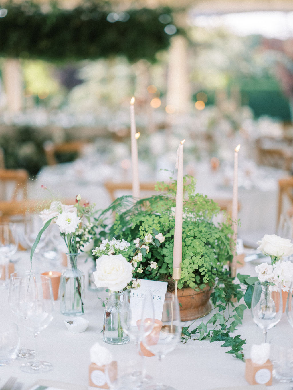 Garden marquee wedding green white and blush. Apples, Ferns, olive branches and terracotta 