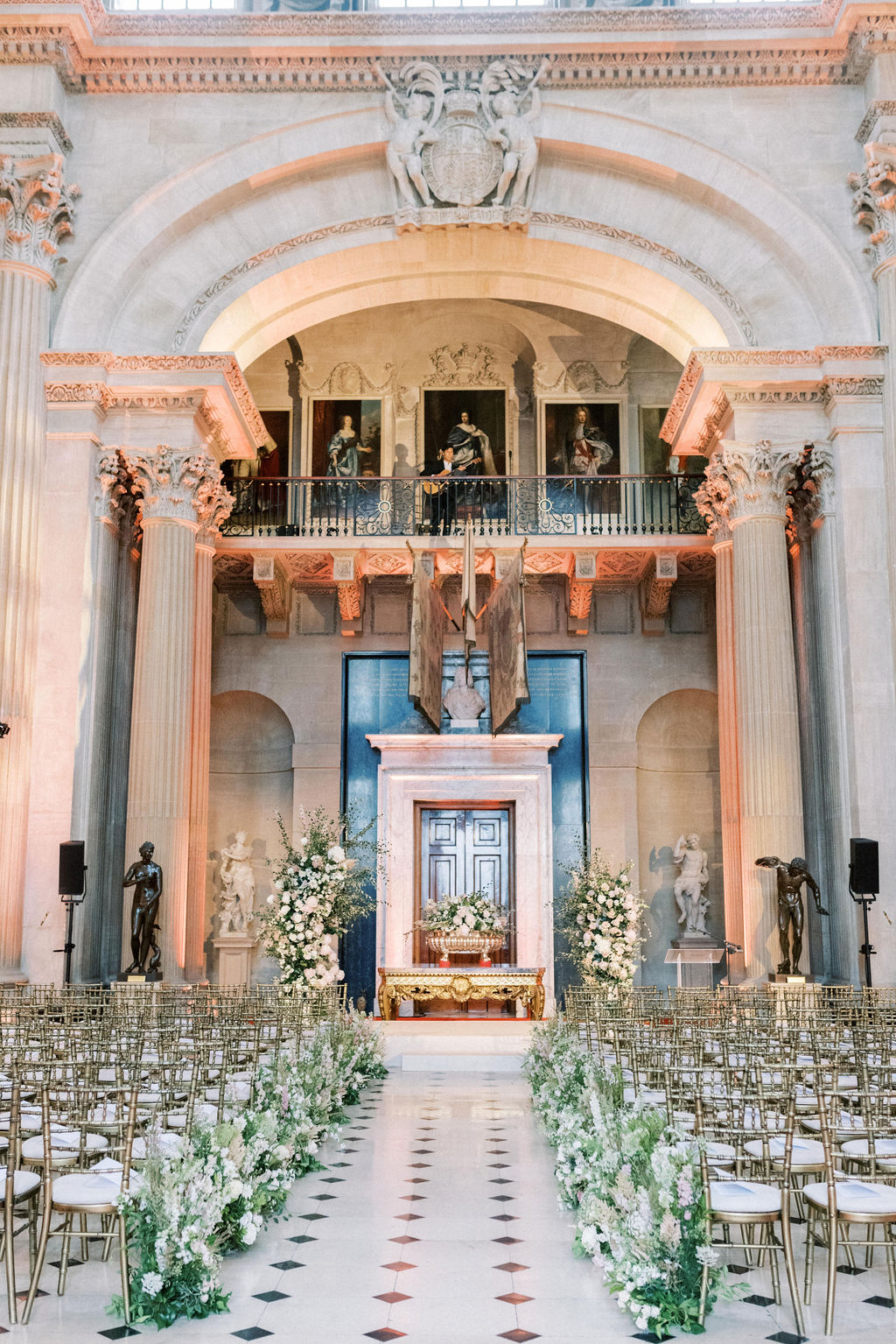 The Great Hall wedding ceremony at Blenheim Palace