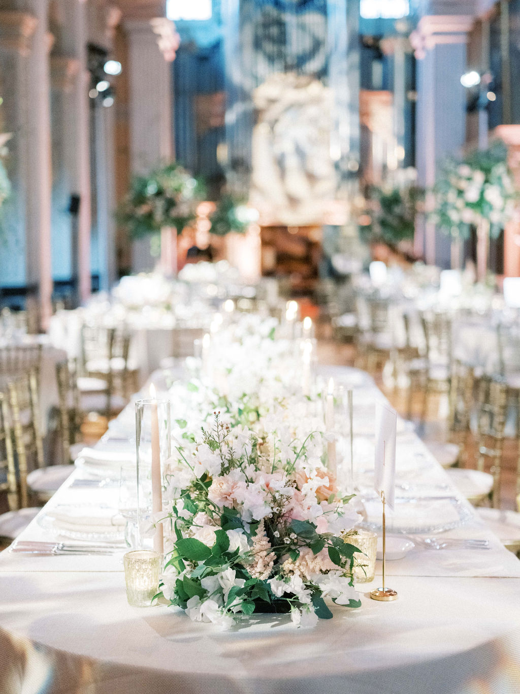 The Long Library wedding breakfast at Blenheim Palace wedding