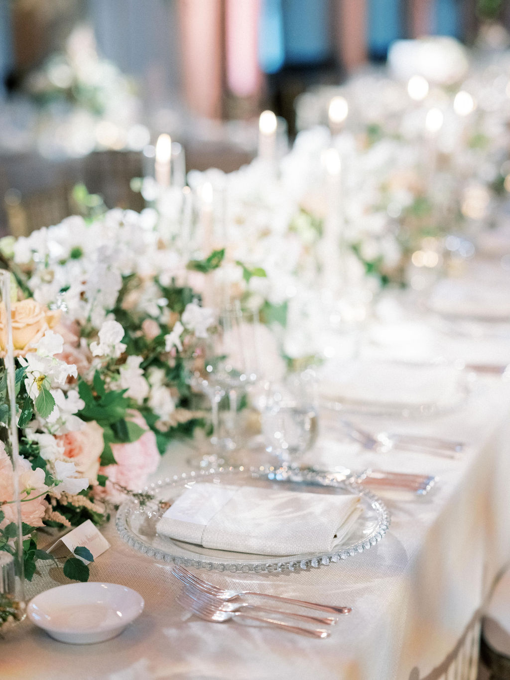 The Long Library wedding breakfast at Blenheim Palace wedding