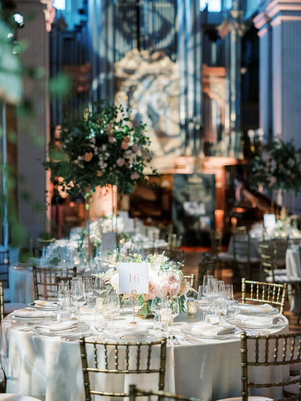 The Long Library wedding breakfast at Blenheim Palace wedding