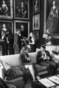 guests at Goodwood House Summer Wedding