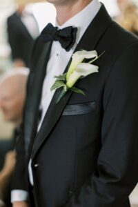 Lily wedding buttonhole