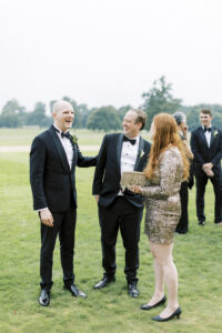 Champagne reception at Goodwood House Summer Wedding
